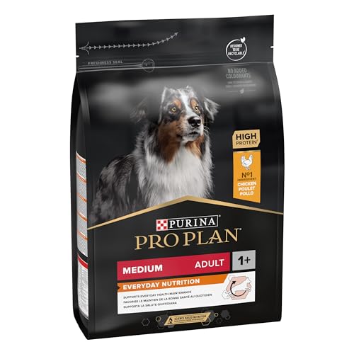 PURINA PRO PLAN | Everyday Nutrition | Croquettes pour Chien Adulte de taille moyenne | Riche en Poulet | Favorise le maintien en bonne santé | Sac | 3 Kg