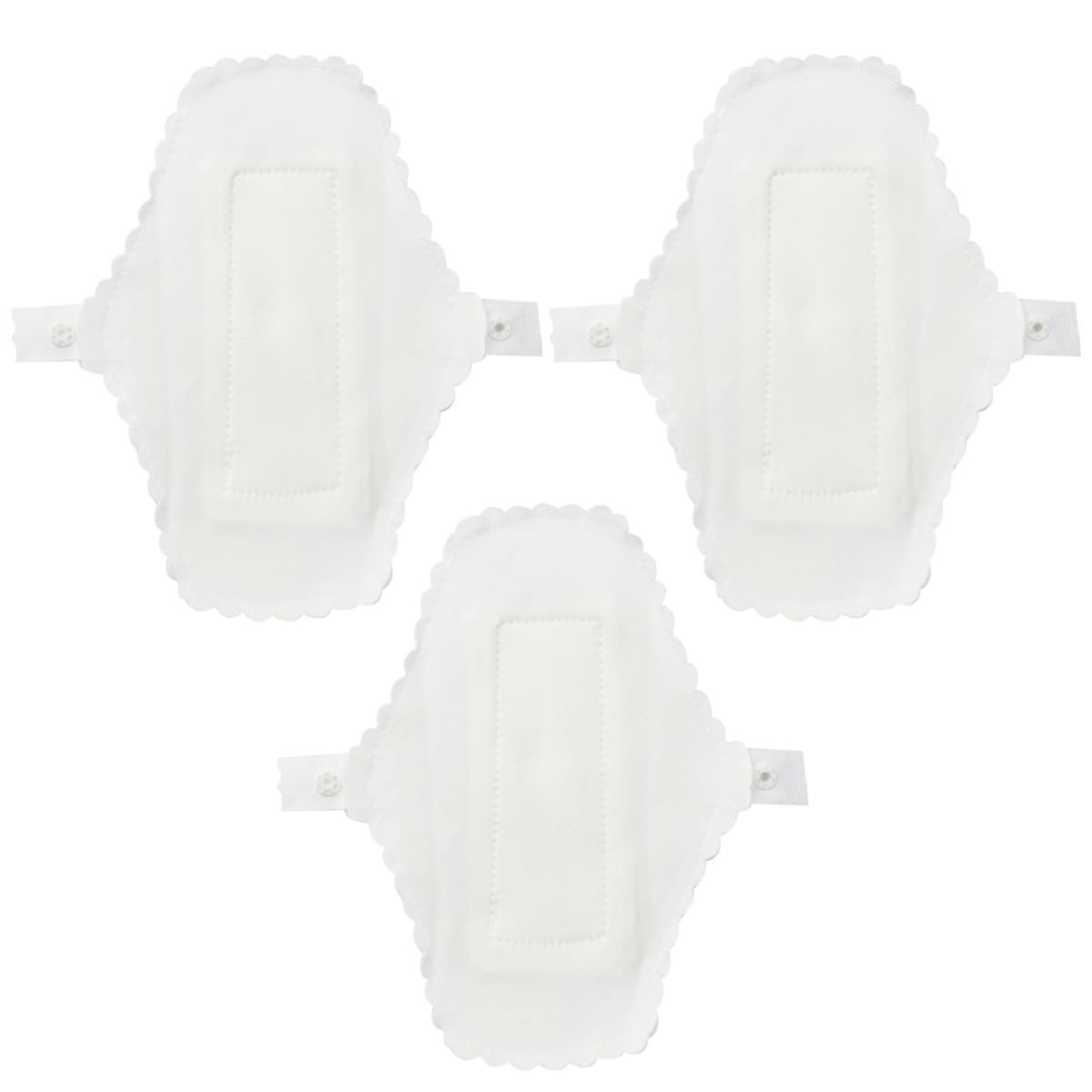 TIDTALEO Reusable Waterproof Washable Sanitary Pads 3Pcs Set 180Mm Cotton Cloth Menstrual Napkins for Women Lightweight Breathable Feminine