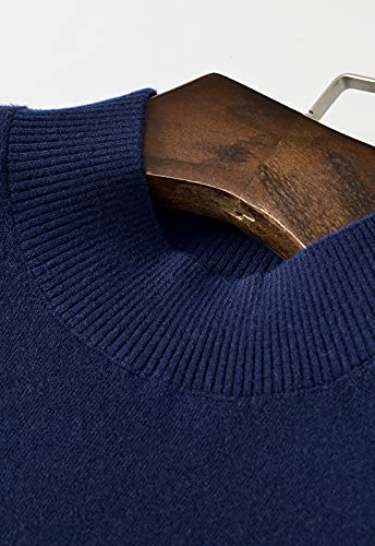 ZHILI Men's Fine Knit, 100% Merino Wool, DXL Big and Tall, Turtleneck Sweater3