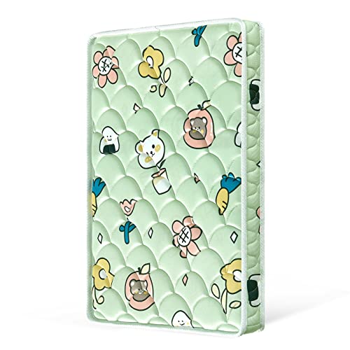 Image of Firm Mini Crib Mattress Topper 38 x 24 x 3.8 - Premium Portbale Mattress Topper for Baby with Cute Print - Soft Foam, Sturdy Edges, Non Toxic - Fits Crib Mattress Bed 1