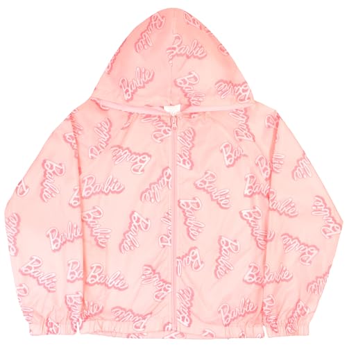 Barbie Girls Nylon Windbreaker Jacket Kids Rain Jacket for Big and Little Kids Girls Rain Jacket