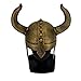LOOYAR Kids Medieval Viking Horned Helmet Berserker Soldier Warrior Costume Hat Toy for Battle Play Halloween Cosplay (Bronze)