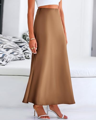 Btfbm Women'S Summer Fall Skirt 2024 Silk Elegant High Waist Cocktail Party Wedding Mermaid Satin Maxi Skirts thumb #6