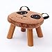 SMC Hocker Tapicerka z litego drewna, wyjście stołka do stołka dla dzieci, mała ławka na buty (kolor : brązowy)