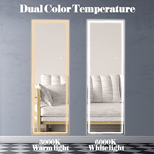 Mirplus 65 X 21 Inch Full Length Mirror, Full Length Wall Mirror With Led Lights, Wall Mounted Full Length Mirror, Aluminum Alloy Frame Standing Full Length Floor Mirror For Bedroom,Bathroom #TOP3