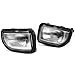 HECASA Pair Fog Lights Compatible with 1991-1995 Toyota MR2 With Halogen Bulbs Clear Glass Fog Lamps DRL Daytime Running Light (Clear Lens+Chrome Housing)