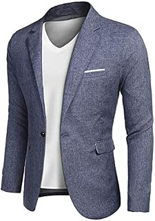 COOFANDY Mens Cotton Casual Lapel Blazer Jacket Lightweight Sport Coat