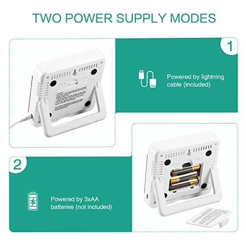 Oria Indoor Outdoor Thermometer, (New Version) Indoor Digital Hygrometer Thermometer, Lcd Backlight, 3 Wireless Sensors, Min And Max Display, Lcd Display For Home #TOP4