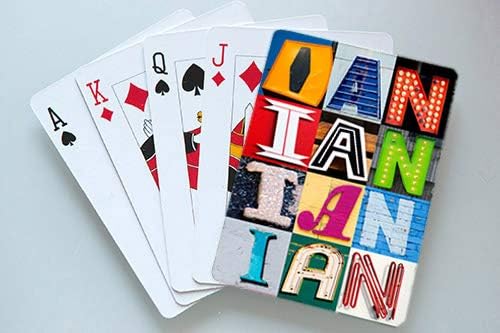 IAN Personalized Playing Cards Using Sign Letters