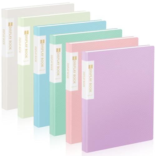 Sooez 6 Pack Binder with Plastic Sleeves 18Pocket, Displays 36 Pages 8.5x11
