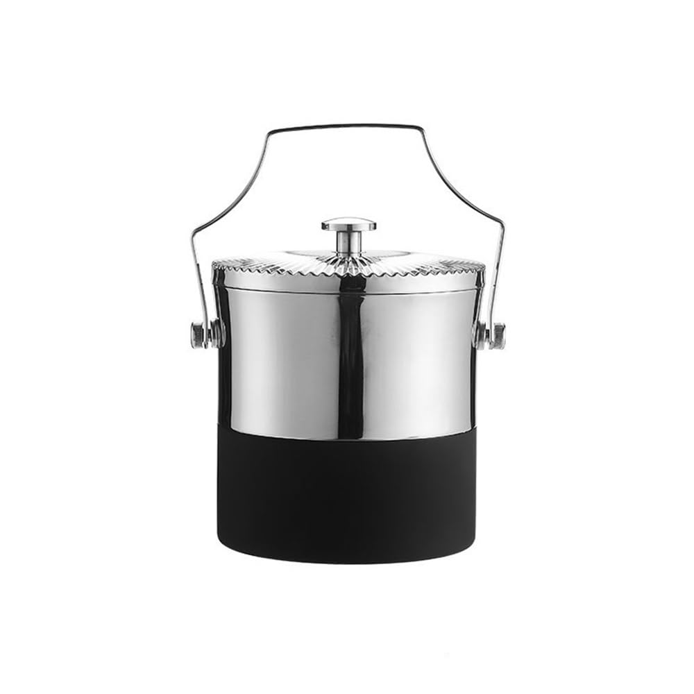 Secchielli per Il Ghiaccio Secchiello per Il Ghiaccio Doppio in Acciaio Inossidabile con Coperchio Secchiello per Il Ghiaccio da Bar Secchiello per Champagne Secchiello per Vino Secchiello p