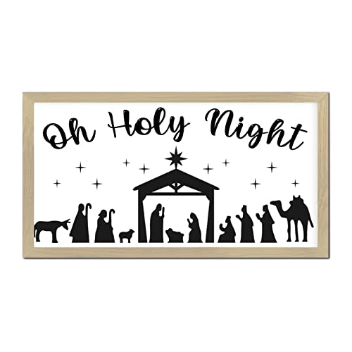 Cadre vintage Bébé Jésus de décoration murale rustique en bois - 2