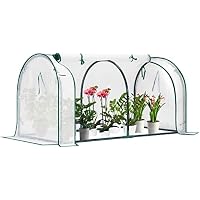 VIVOSUN Portable Mini 47 x 23 x 23 Inch Tunnels PE Cover Greenhouse with Roll-up Zipper Door