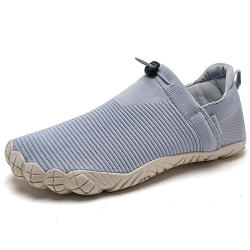 Image of WateLves Water Shoes Womens Mens - Comfortable Lightweight Striped Pattern Barefoot Shoes for Beach Swim Pool Yoga Boating Water Aerobics