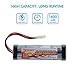 Tenergy Airsoft Battery 9.6V 1600mAh NiMH Flat Battery Pack and Charger w/Mini Tamiya Connector Compatible with MP5, Scar, M249, M240B, M60, G36, M14, RPK, PKM