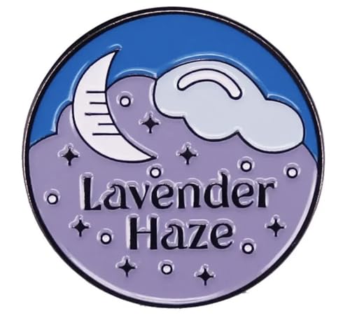 Broche émail Lavande Haze lune étoiles nuage accessoire musique pop Taylor