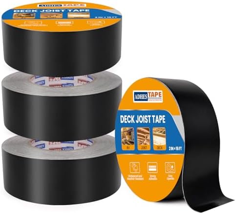 ADHES Weather Resistant & Waterproof Joist Tape - 5cm x 5m, 4 Rol...