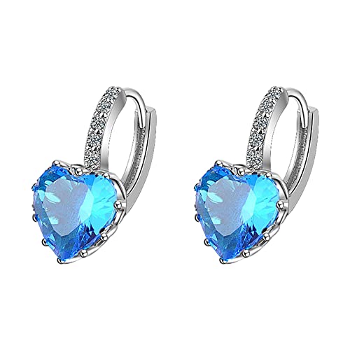 Boucles d'oreilles cœur en zircon à porter au quotidien pour femmes