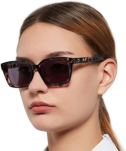 MARE AZZURO Bifocal Reading Sunglasses Women Trendy Large Square Readers Sunglasses 1.0 1.5 2.0 2.5 3.0 3.5 4.0 (Leopard, 2.50)