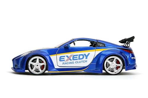 Jada Toys JDM Tuners 1:24 Scale Die-Cast 2003 Nissan 350Z Exedy– Opening Doors, Detailed Interior, Rubber Tires, Collectible for Ages 8+(Candy Blue) by Jada - Image 5