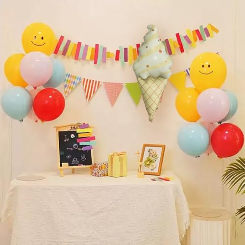 Image of Ice Cream Balloons 2 Pieces Foil Balloon Ice Cream Decoration
