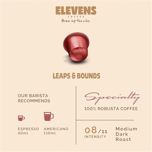 Image of ELEVENS COFFEE | Explorer's Pack | Specialty & Single Origin Coffee Capsules | 100% Arabica & Robusta | Medium, Dark & Medium Dark Roast | Intensity 7, 8 & 10 | Compatible with Nespresso (Pack of 3)