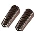 HZMAN 2 Pack Unisex Faux Back Leather Gauntlet Wristband Wide Bracer Arm Armor Cuff (Brown 2Pcs)