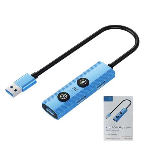 Hub USB AI de Aluminio Cocoarm con Traducción de Voz para Portátil y Tablet