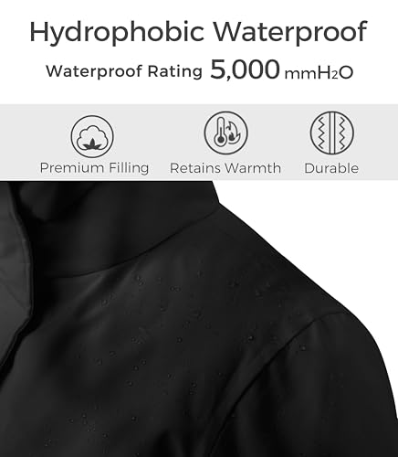 wantdo Women's Winter Coat Waterproof Puffer Jacket Thicken Parka with Fur Hood4