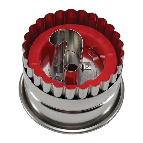 R&M International Christmas Linzer Cookie Cutters, Angel, Candy Cane, Bethlehem Star, Bell, Christmas Tree, Ornament, 6-Piece Set