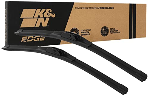 K&N EDGE Wiper Blades: All Weather Performance, Superior Windshield Contact, Streak-Free Wipe Technology: 22
