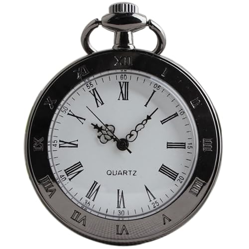 Image of Vintage Pocket Watches for Men with Chains, Analog Pocketwatch for Women Roman No. Gifts for Dad /Grandpa Gifts for Him for Birthday