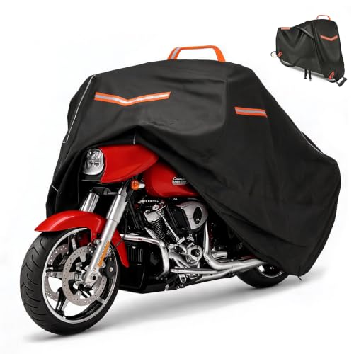 Motorcycle Cover 420D Heavy Duty Waterproof Outdoor, Upgraded Oxford Fabric by BEAUTLOHAS. - Used condition - US$23.21