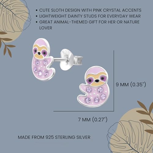 Animal 925 Sterling Silver Tiny Stud Earrings, Dainty Piercing Jewelry (Hypoallergenic)2