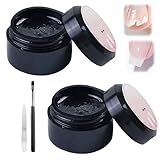 2PC Nail Repair Protection Gel Cracked Nail Repair Gel for Damaged and Weak Nail Repair Kit for Split Natural Nails Fast-Acting Strengthening and Healing Treatment