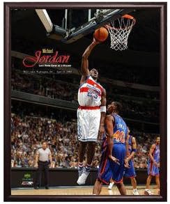 Amazon マイケル ジョーダン ワシントン ウィザーズ The Last Game Shot フォトプラーク Nbaグッズ 服 ファッション小物 通販