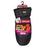 Polar Extreme HEAT WOMENS WATERPROOF SHERPA LINED SKI MITTEN M/L- BLACK