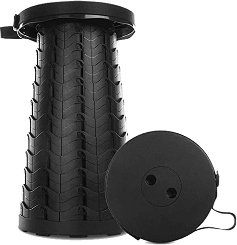 N//C Portable Folding Stool Telescopic Foldable Chair Portable Lightweight Collapsible Stools for Adults (Black) UN03B06US1