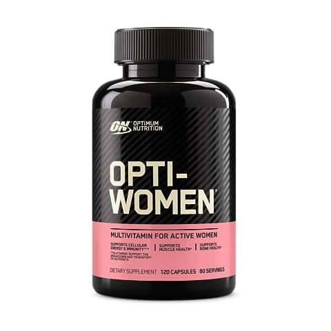 Optimum Nutrition Opti-Women, Vitamin C, Zinc and Vitamin D for Immune Support Womens Daily Multivitamin Supplement with Iron, Capsules, 120 Count Cover