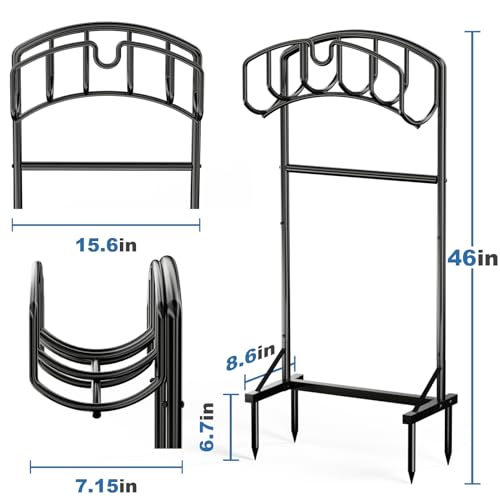 Minicloss Garden Hose Holder, Freestanding Water Hose Holder for Outside, Reinforced Garden Hose Storage Rack for Lawn & Yard - Thumbnail 2