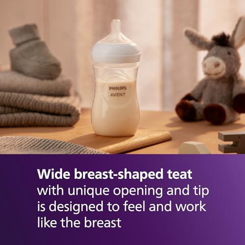 Philips Avent Natural Response Baby Bottles 9oz/260 ml with Medium Flow Teat (Flow 3), 2-Pack, SCY903/02 - Image 6