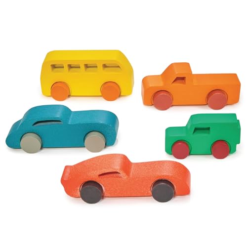 MENTARI Auto's voiture en bois pour circuit et garage enfant