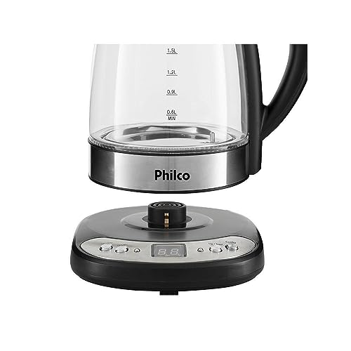 Chaleira Digital Glass 1.7L, Pchd, Preto, 220v, Philco