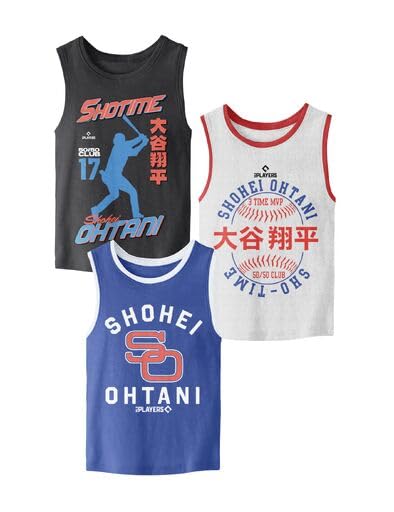 MLBPA Shohei Ohtani Boys 3-Pack Tank Top Set -10