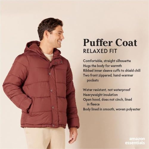 Amazon Essentials Men's Heavyweight Hooded Puffer Coat2