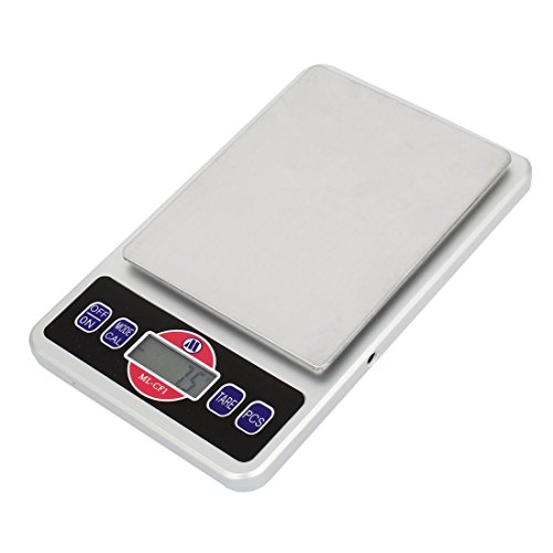 Báscula digital portátil Ruilogod 0.1g - 2000g plateada miniatura 1