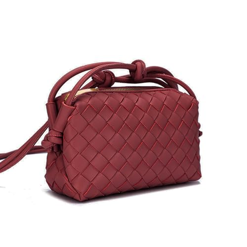 Crossbody Bag for Women Leather Small Woven Purse, Clutch Purses with Zipper Closure, Summer Beach Shoulder Bag3