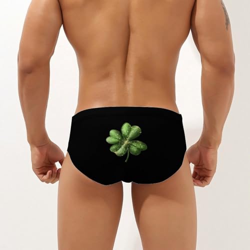 Leaf Clover St-Patrick's-Days Shamrock Mens Swim Briefs Quick Dry Swim Trunk Bikini Underwear Swimsuit2