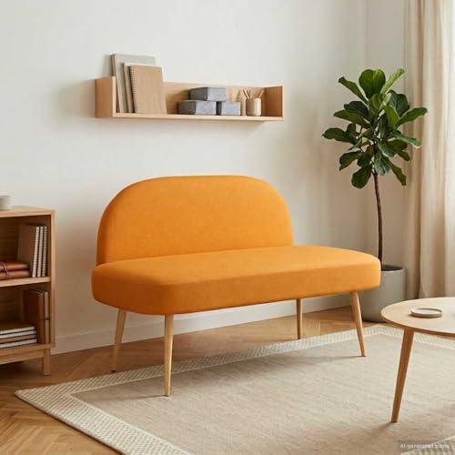 Banc rembourré confortable pour couloir avec cadre bois stable