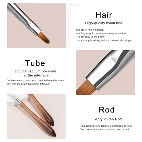 Image of Acrylic Nail Brush, Nail Art Brushes Daisy Pen - Versatile Nail Drawing Pen for Petals, Leaves, Flowers Nails Art Designs Tool for DIY Salon